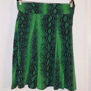 Trashy Diva Ashley Skirt in Green Snake